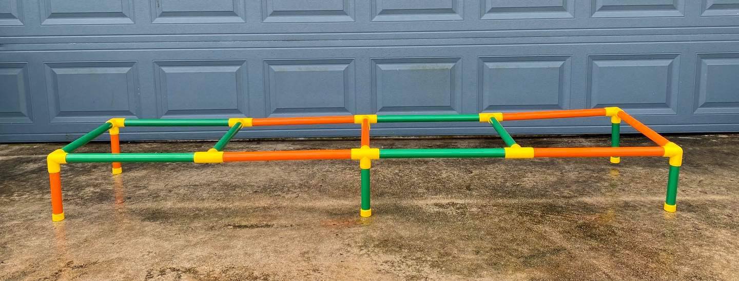 dog agility ladder orange yellow & green