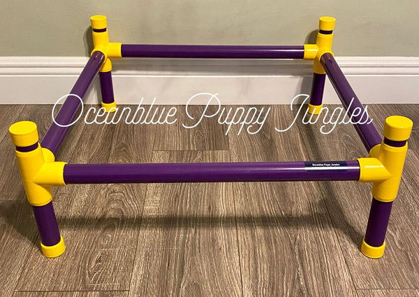square dog agility ladder purple & yellow