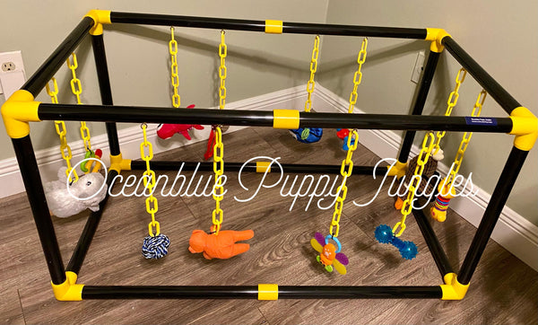build your own large puppy jungle black and yellow