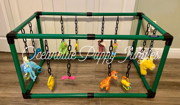 build your own large puppy jungle green and black